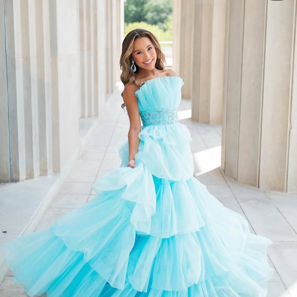 Sherri Hill Dresses & Skirts - Sherri Hill Strapless Light Blue Dress